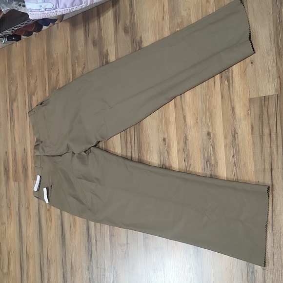 JOS. A. BANK Tan Kaki Superfine 100% Wool Gabardine Pleated Dress Pants - 35 Reg - Picture 12 of 16